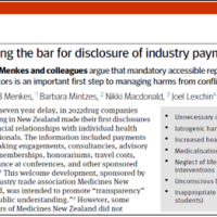 El grup del Medicament y los pagos de la industria